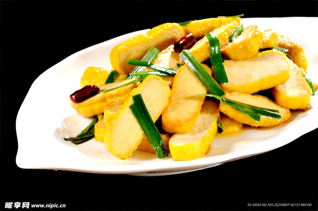 韭菜炒黄豆腐