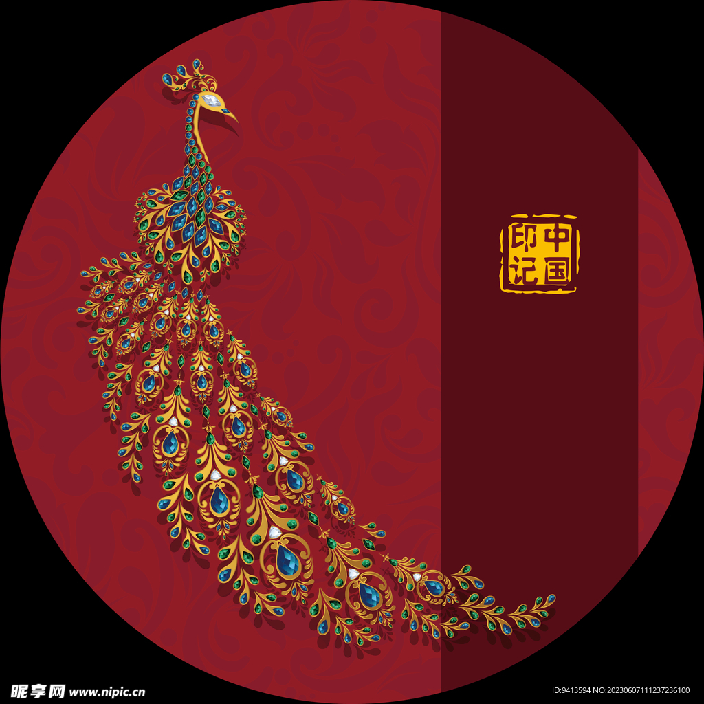 国潮圆形图标