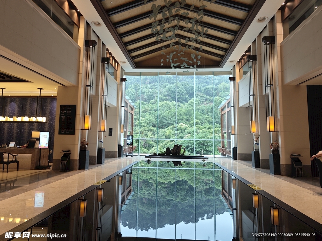 禅意山居水景大堂