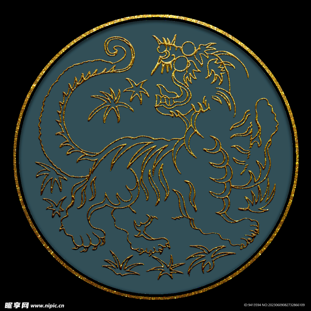 国潮圆形图标