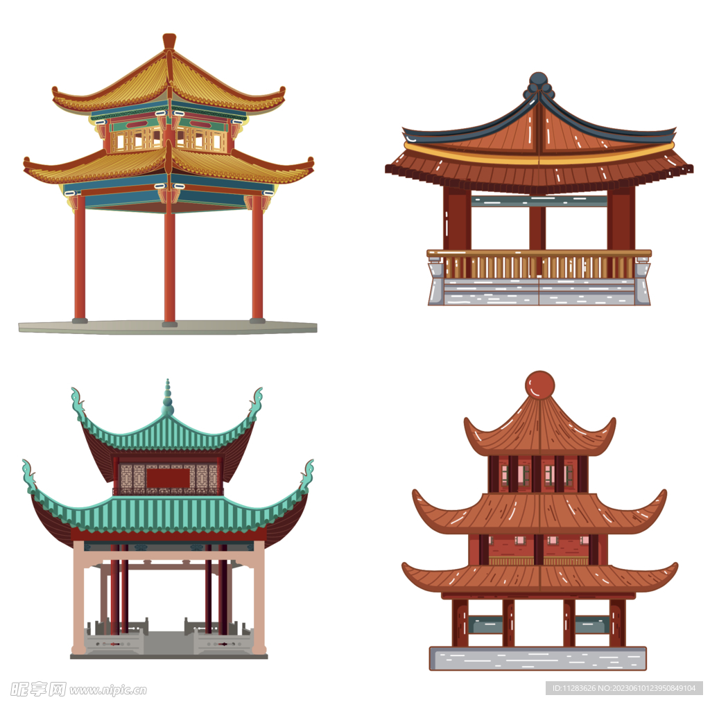 小亭子插画