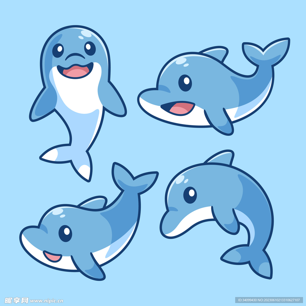 卡通海豚