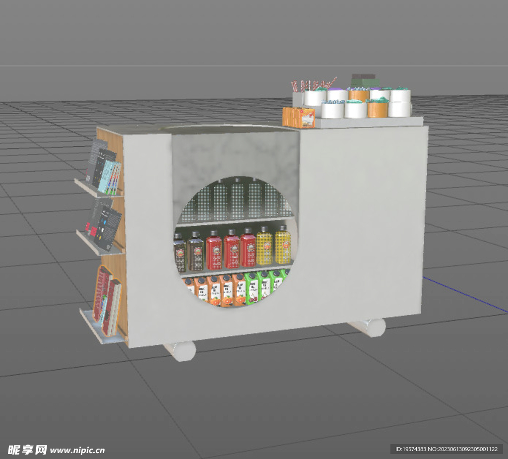 C4D模型  超市货架  