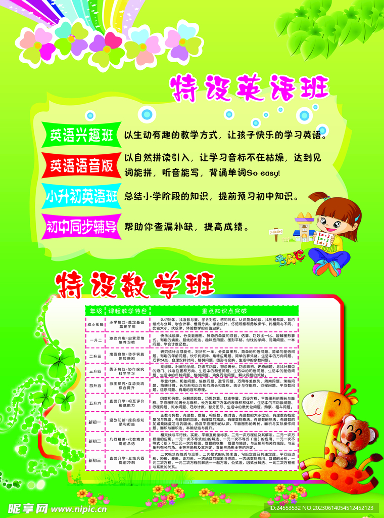 暑期培训海报