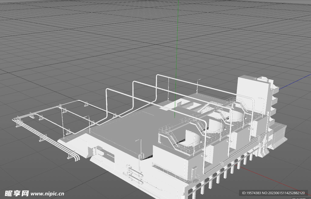  C4D模型 工厂设备  