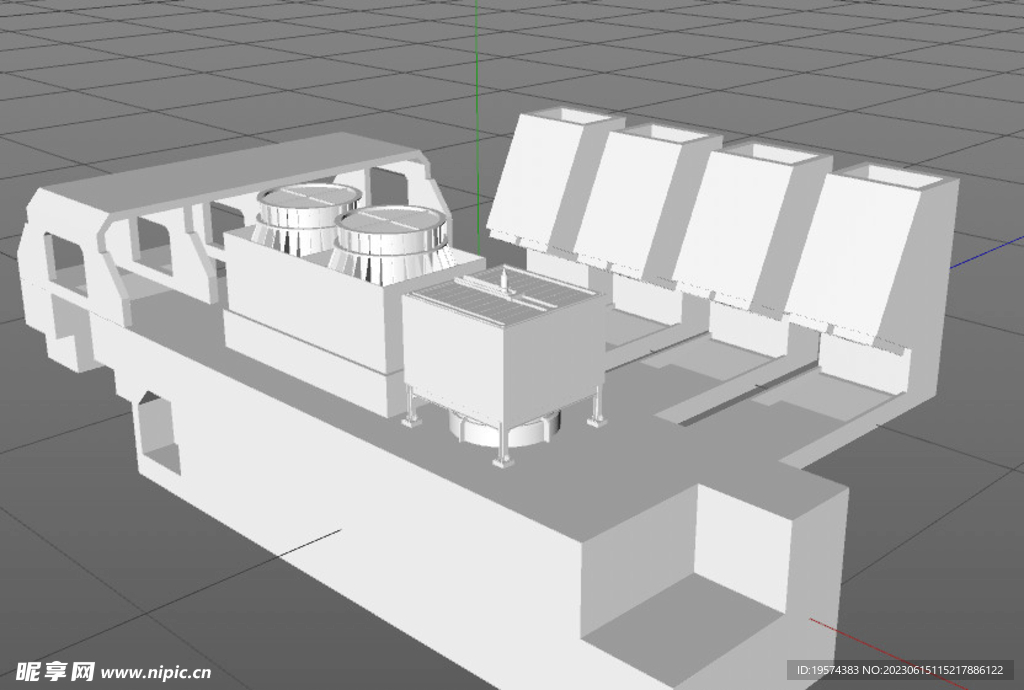  C4D模型 工厂设备  