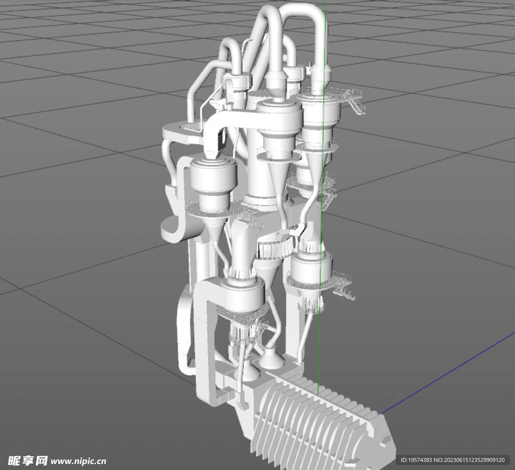  C4D模型 工厂设备 