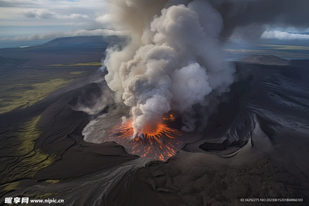 火山爆发图片