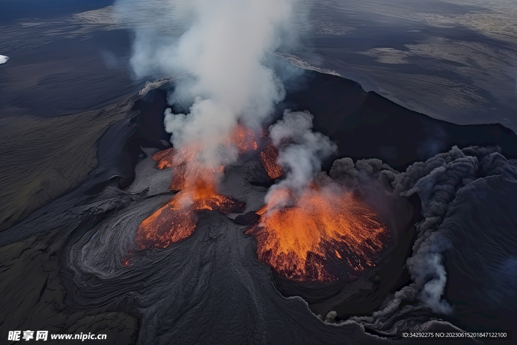 火山爆发图片