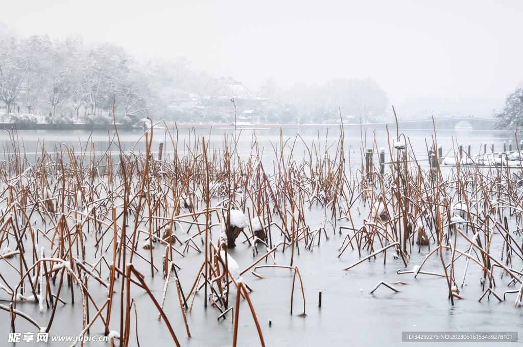 杭州西湖断桥残雪
