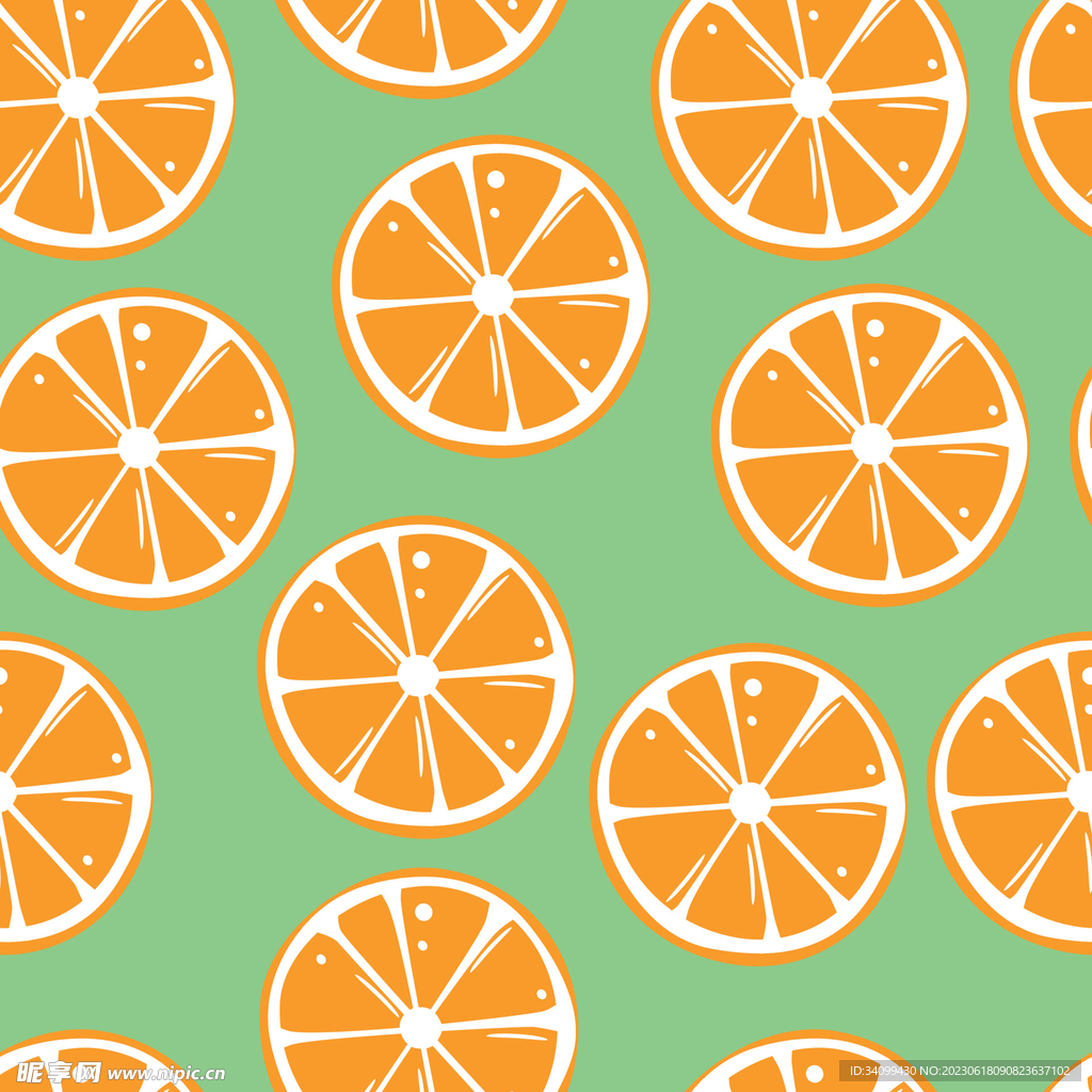 橙子图案