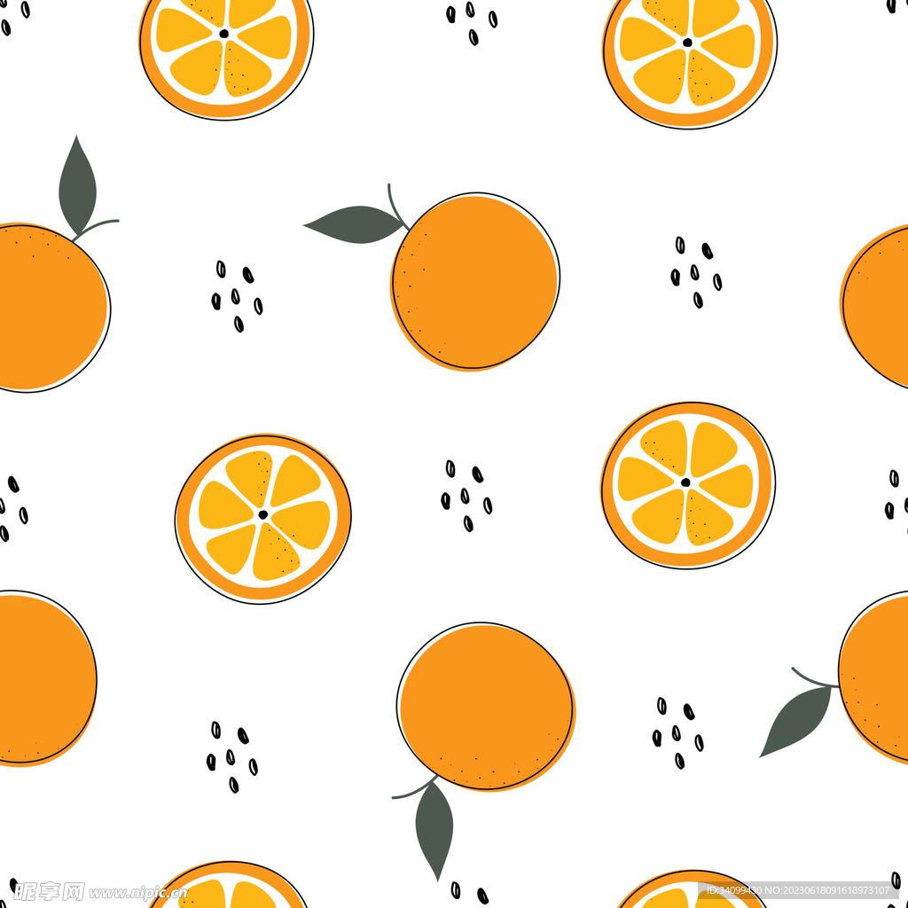 橙子图案