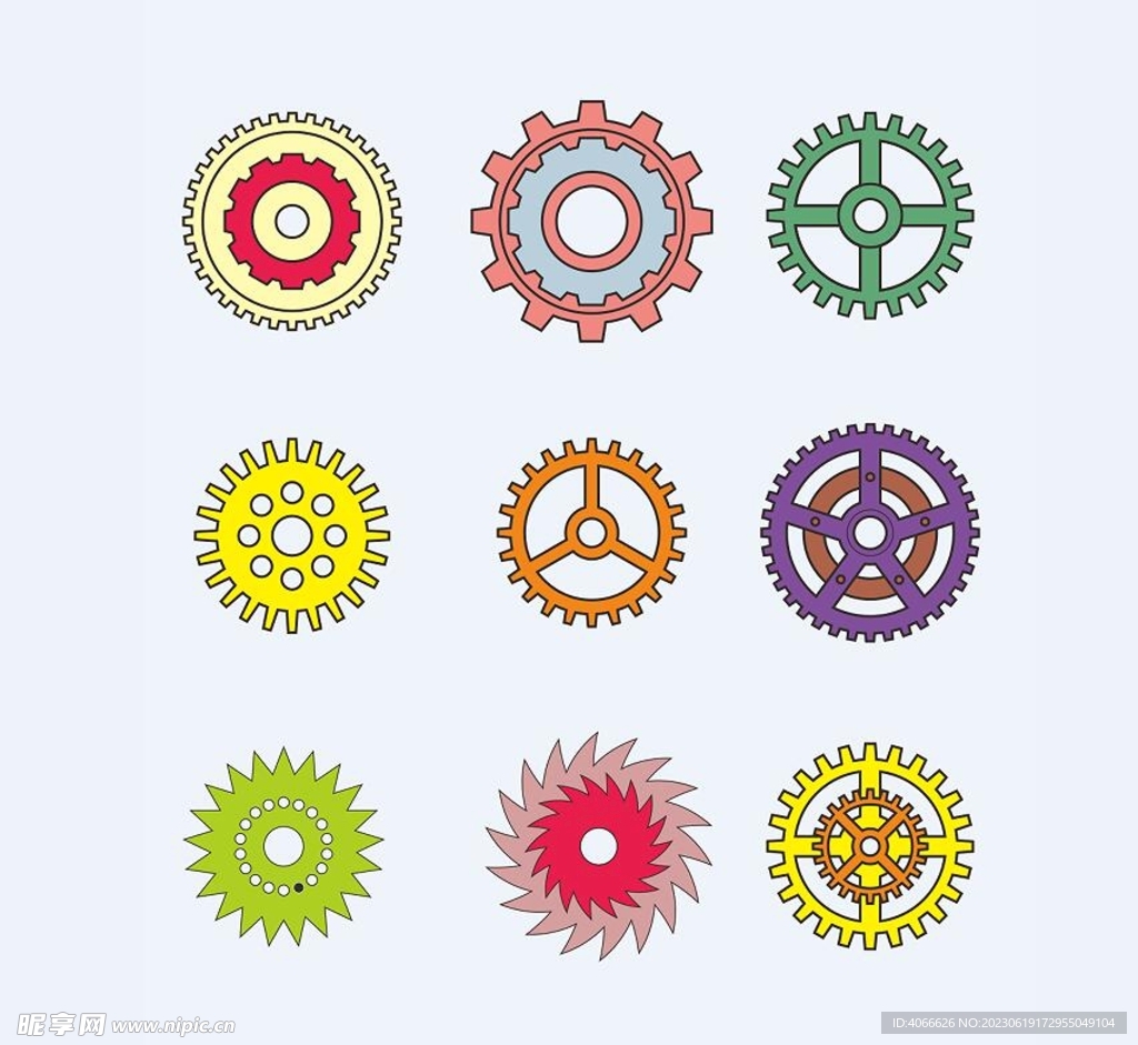 机械制造矢量齿轮片