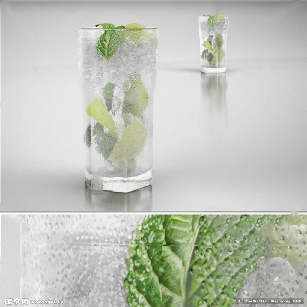  C4D模型 柠檬水