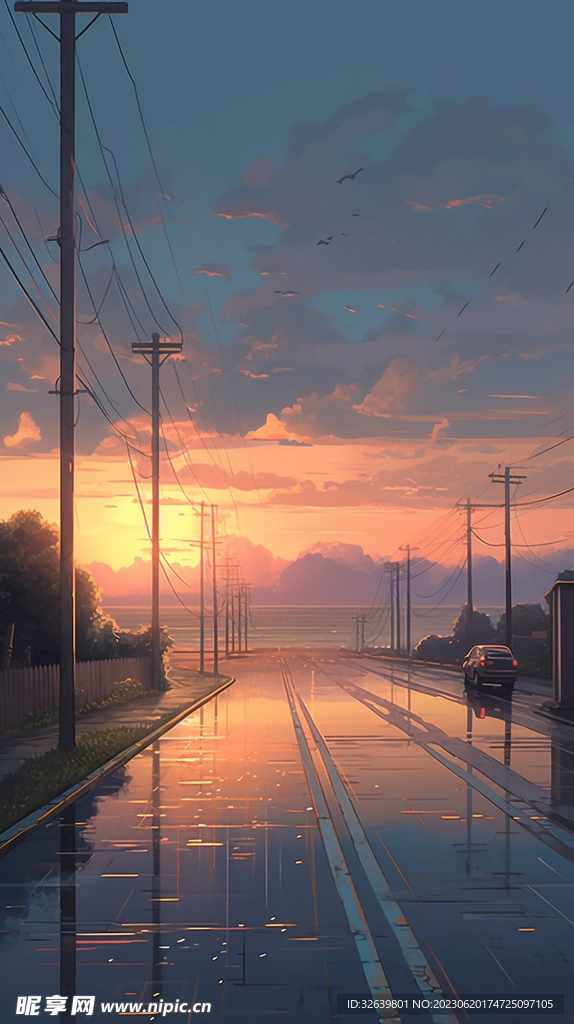 雨后夕阳