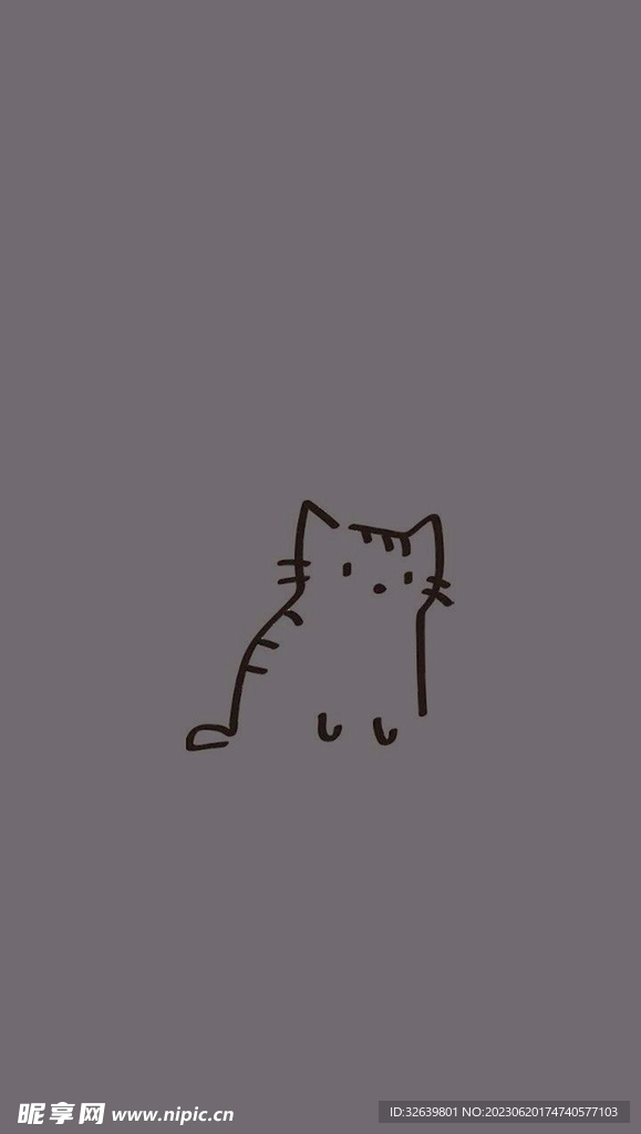简约猫咪手机屏保