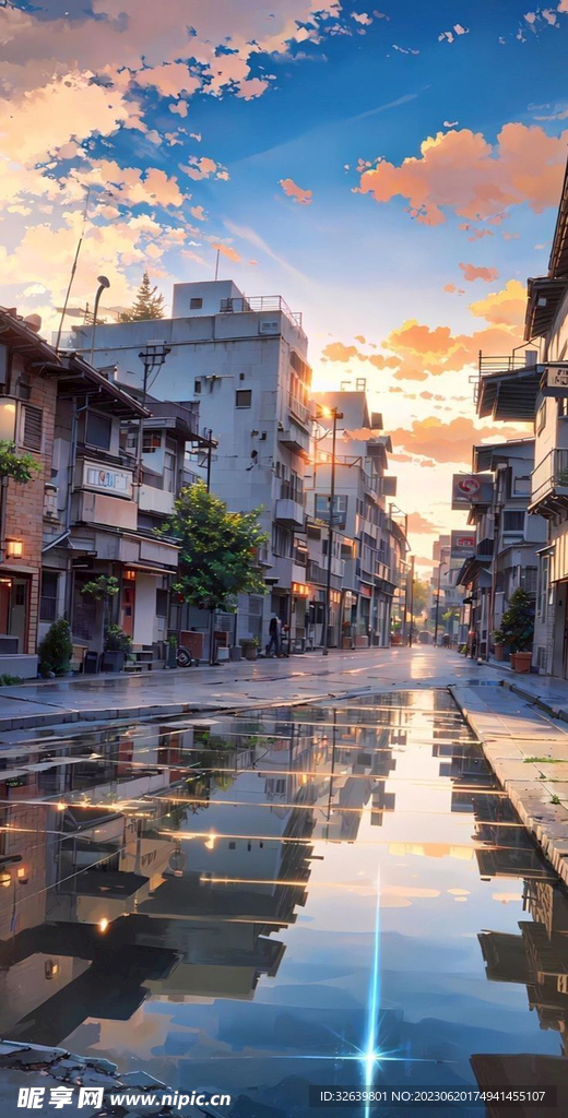 雨后小镇