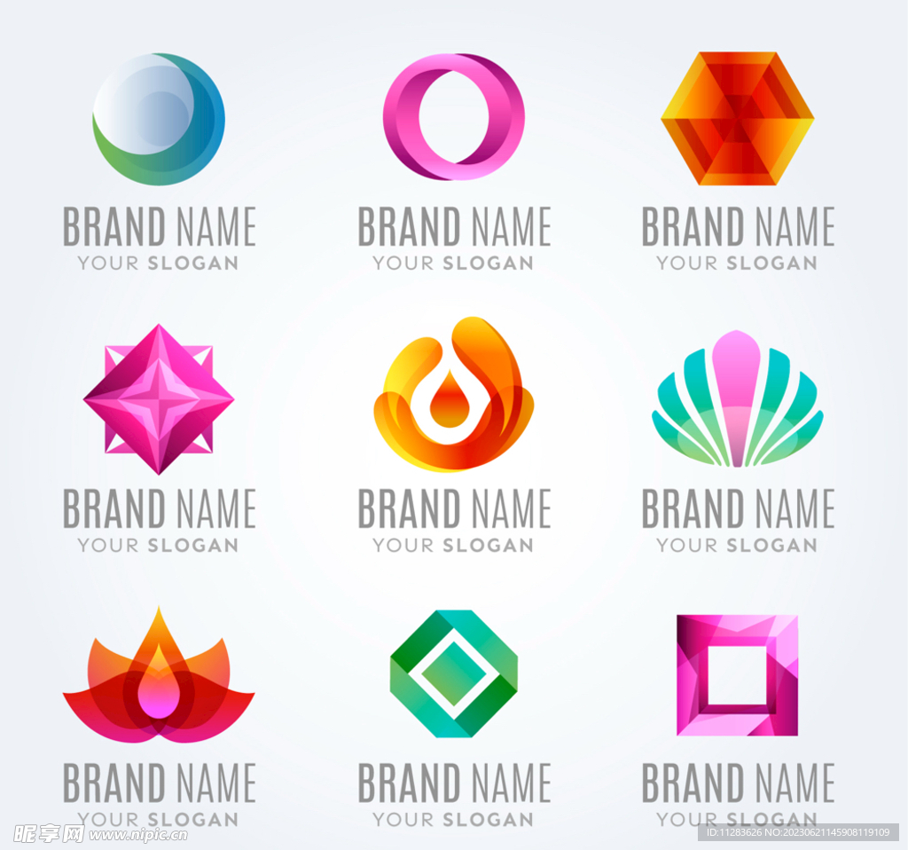 抽象立体logo