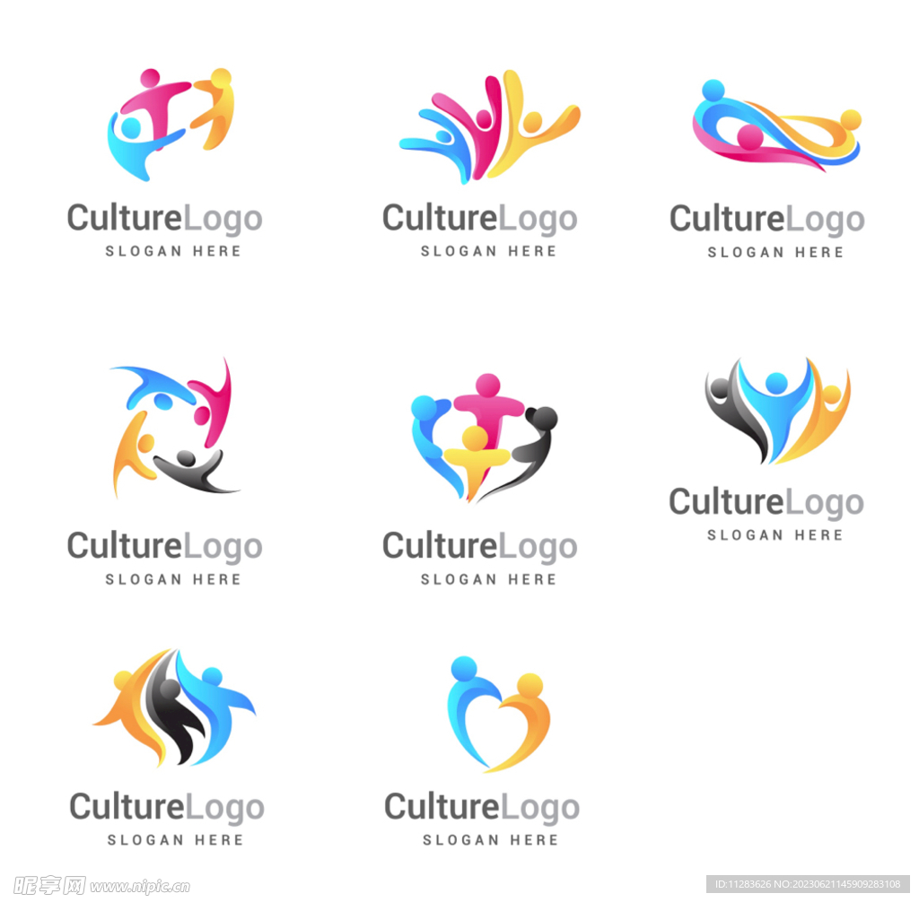 抽象人物logo