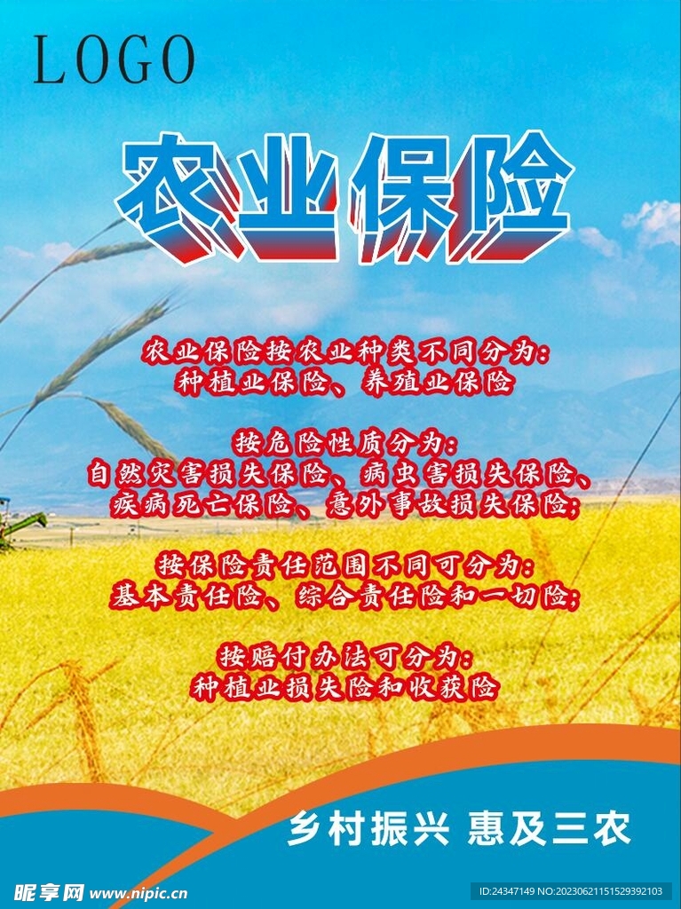 农业保险海报设计