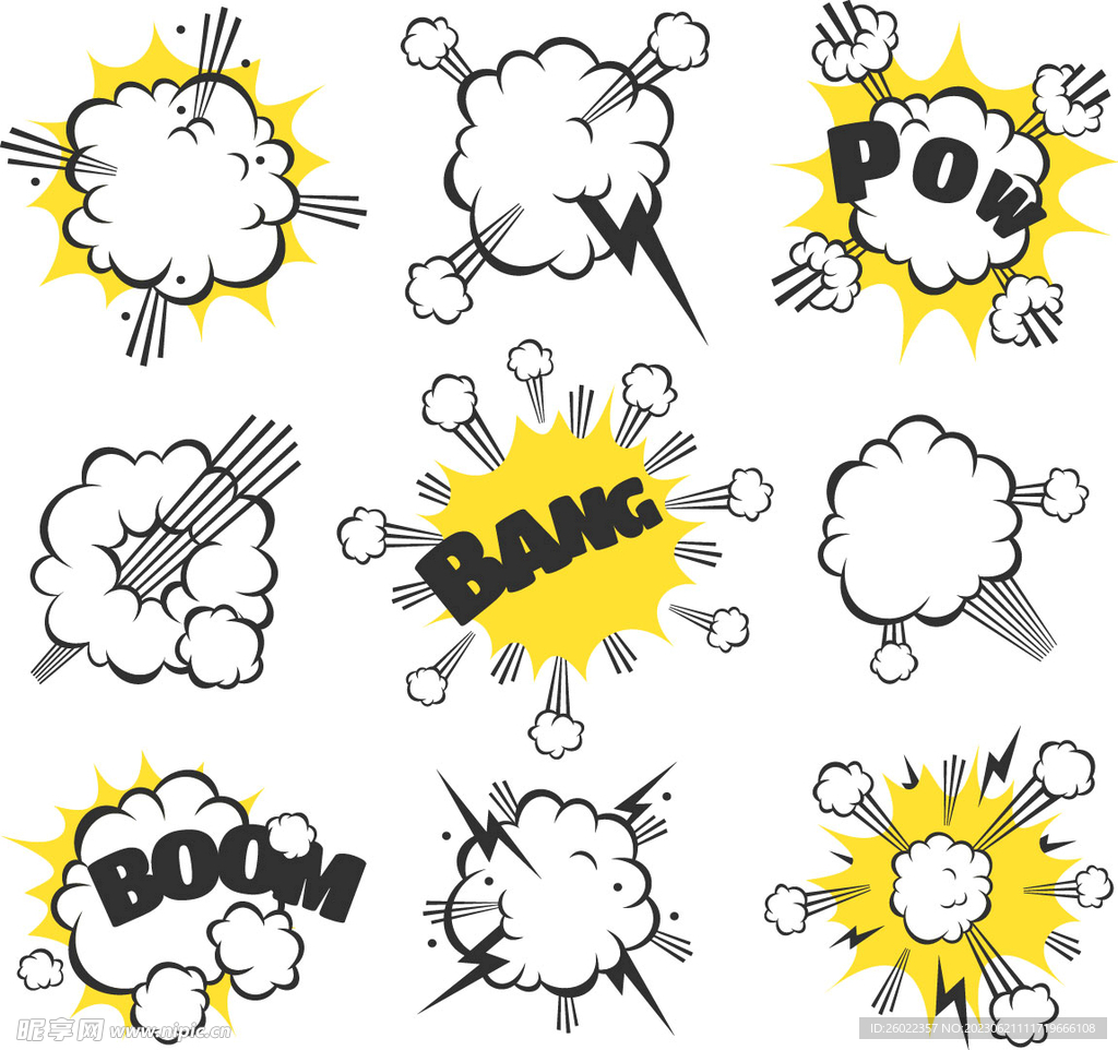 创意爆炸贴设计矢量