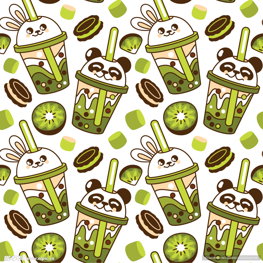 奶茶图案