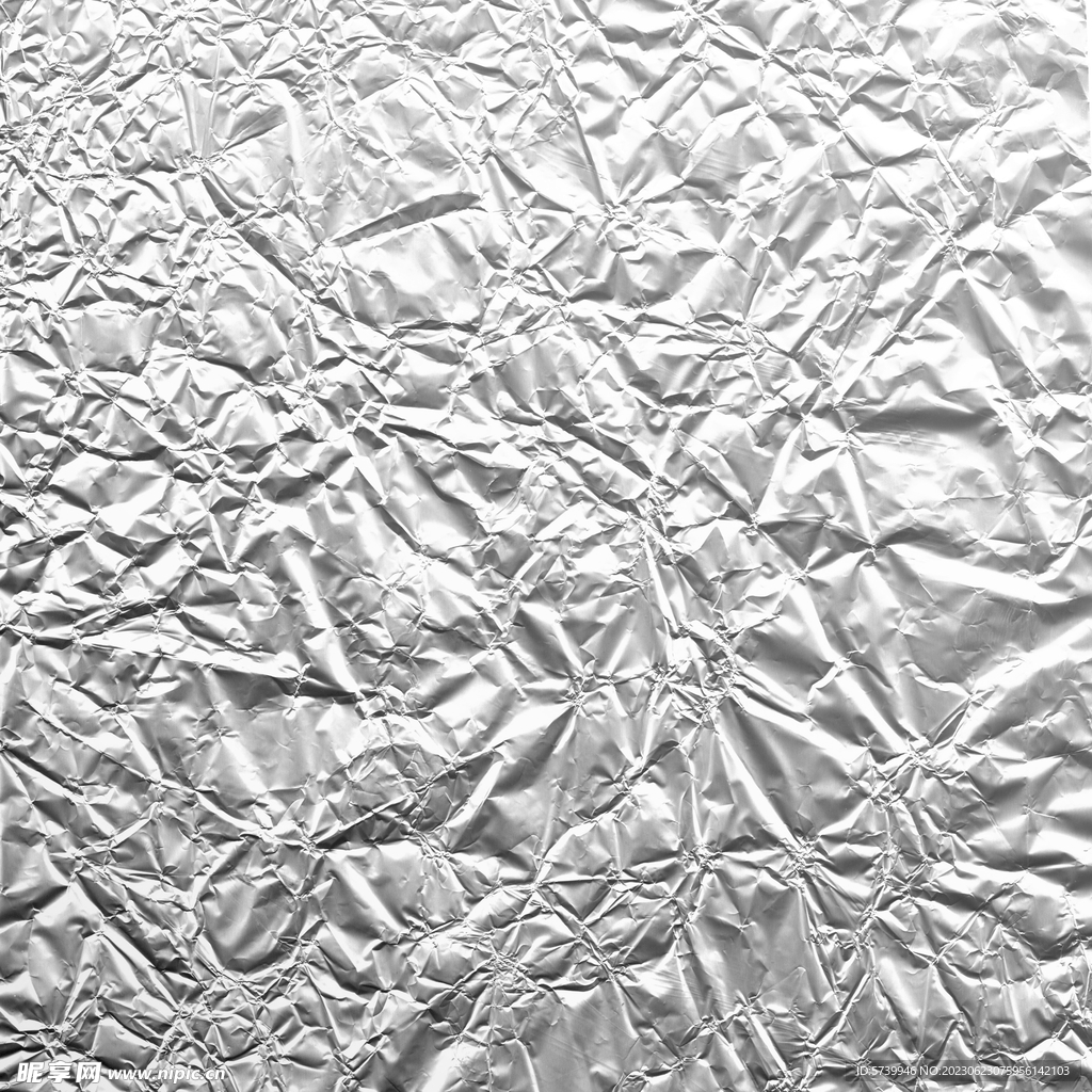 银色锡箔纸金属质感背景图片