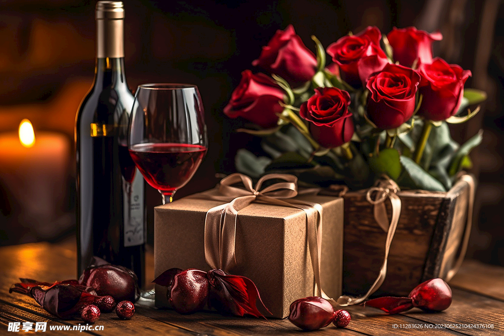 情人节玫瑰花背景