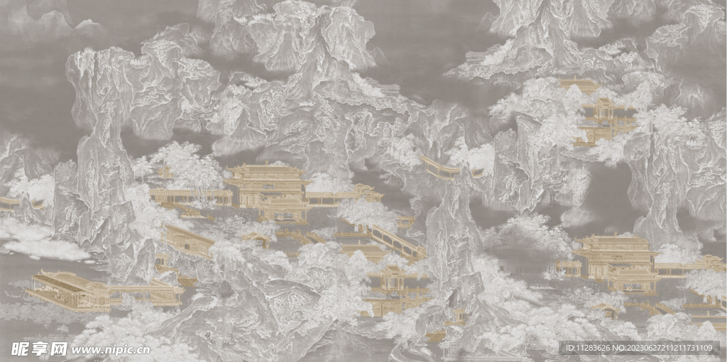 国画山水背景