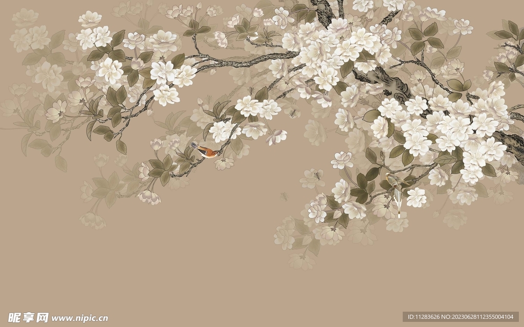 水墨花鸟