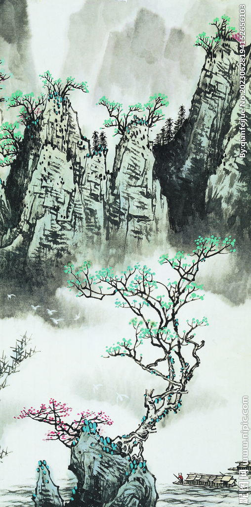 水墨山水画