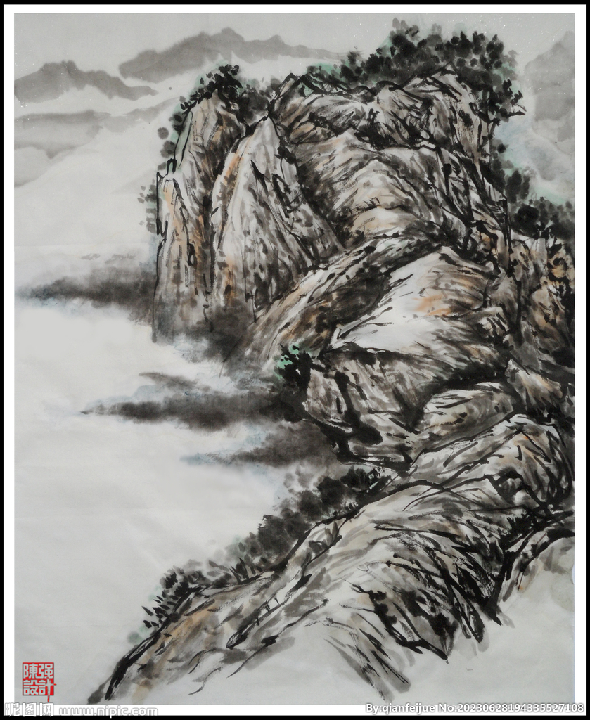 水墨山水画