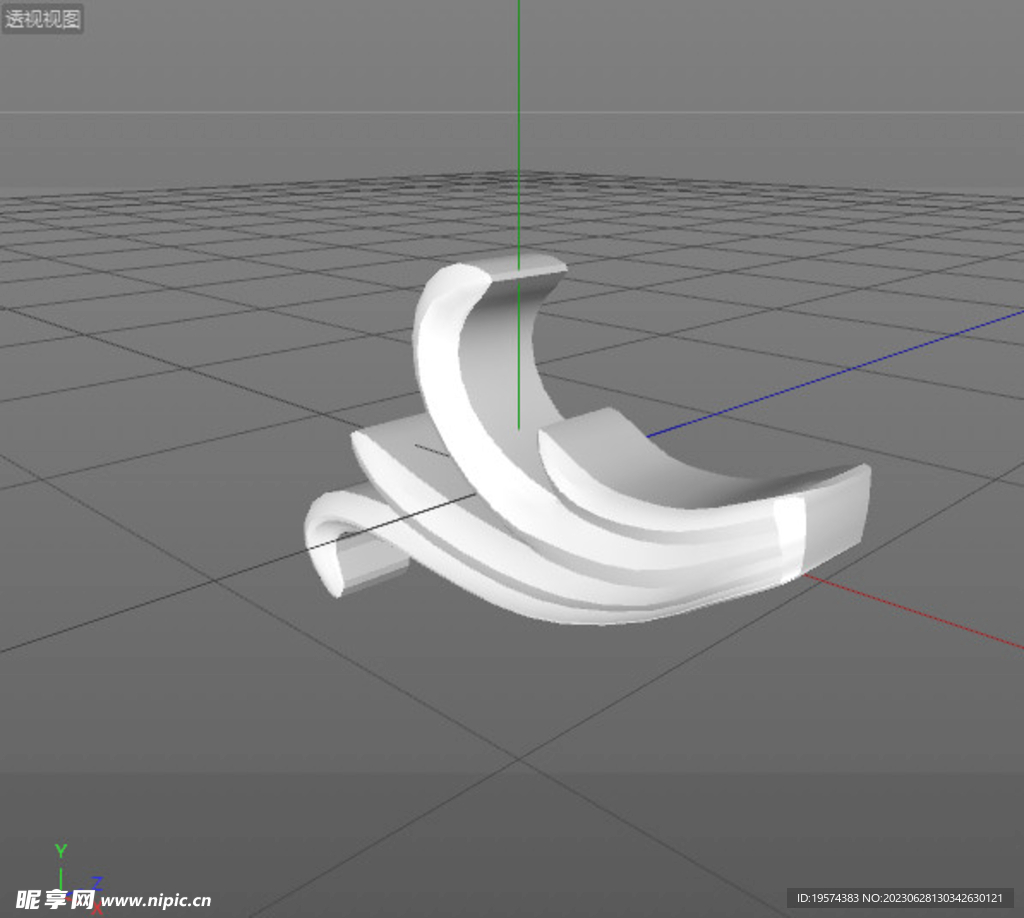  C4D模型 欧式雕花 
