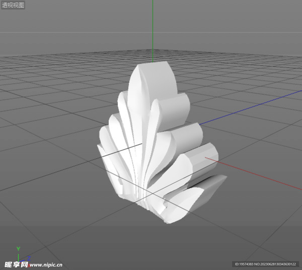  C4D模型 欧式雕花  