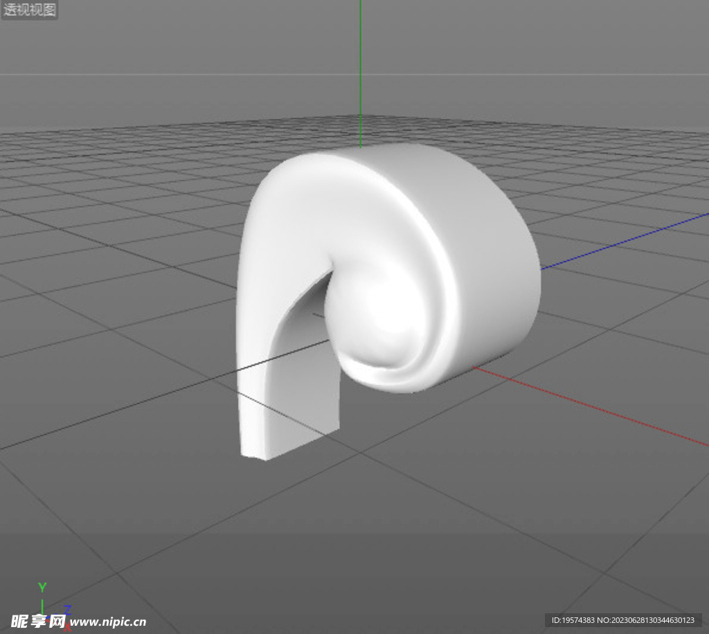  C4D模型 欧式雕花 