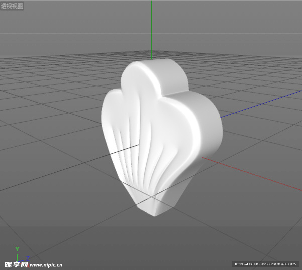  C4D模型 欧式雕花 