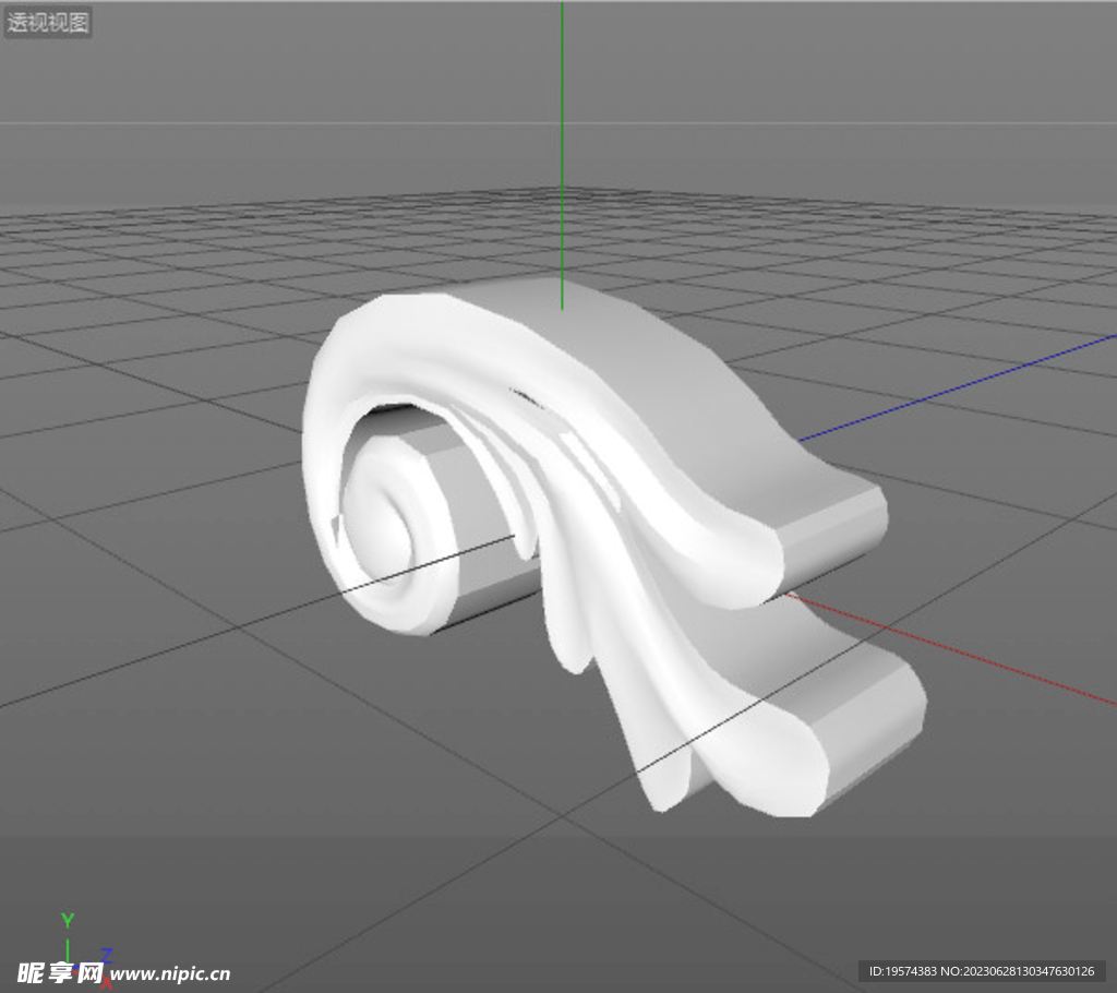  C4D模型 欧式雕花 