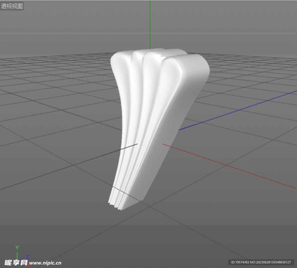  C4D模型 欧式雕花  