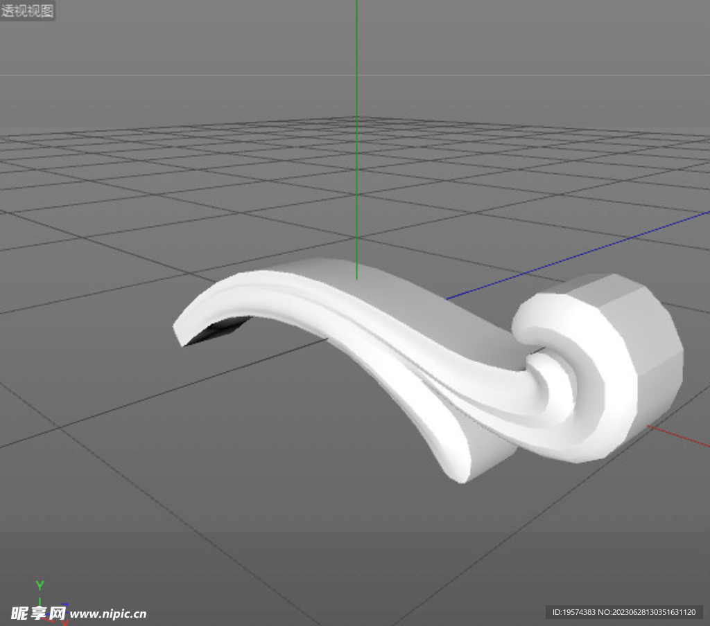  C4D模型 欧式雕花 