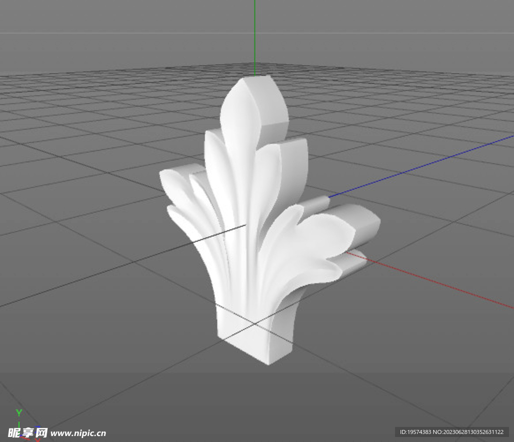   C4D模型 欧式雕花 