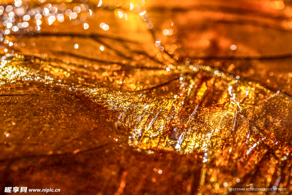 琥珀金磨砂金属质感背景