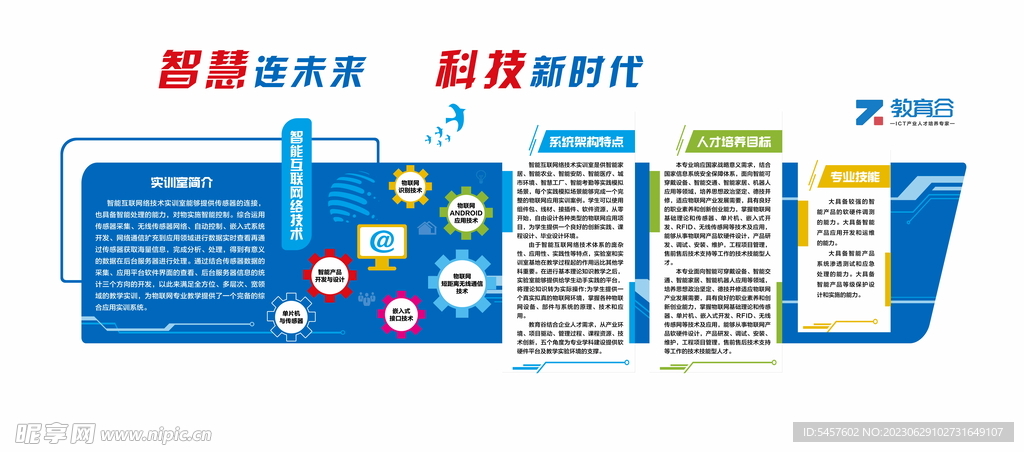 学校微机室形象文化墙