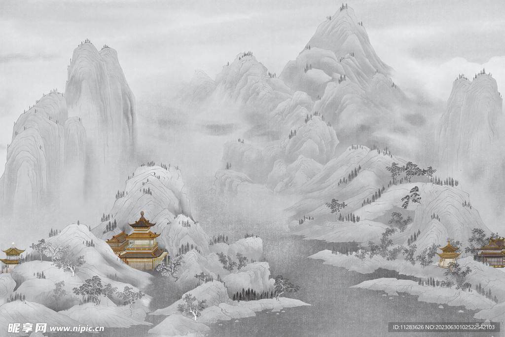 国风水墨山水