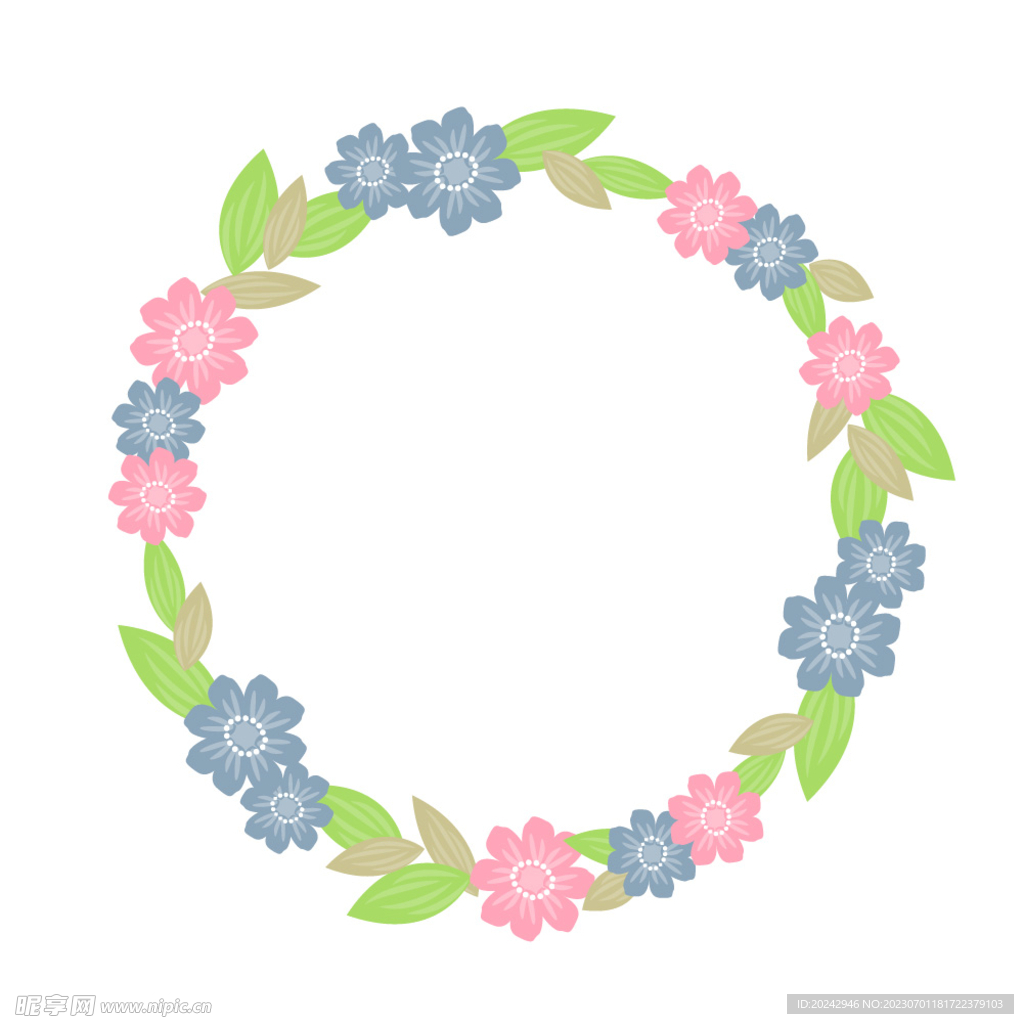  花环边框 