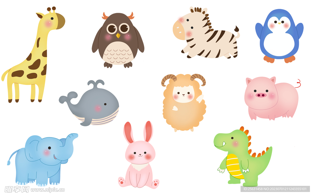 卡通小动物