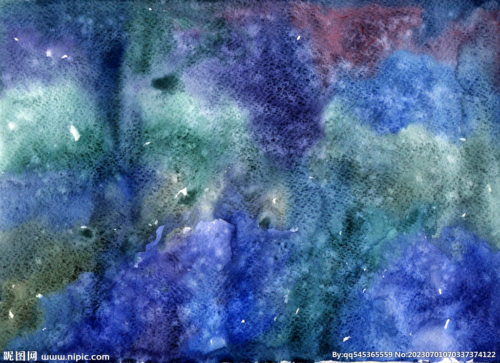 蓝色水彩背景 