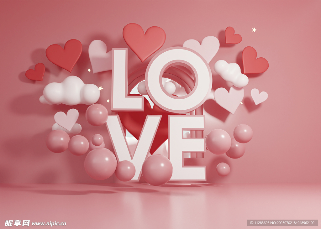 浪漫爱心背景