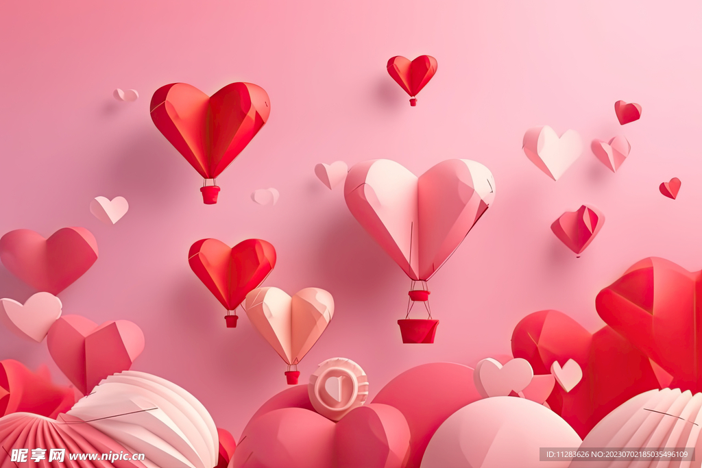 浪漫爱心背景