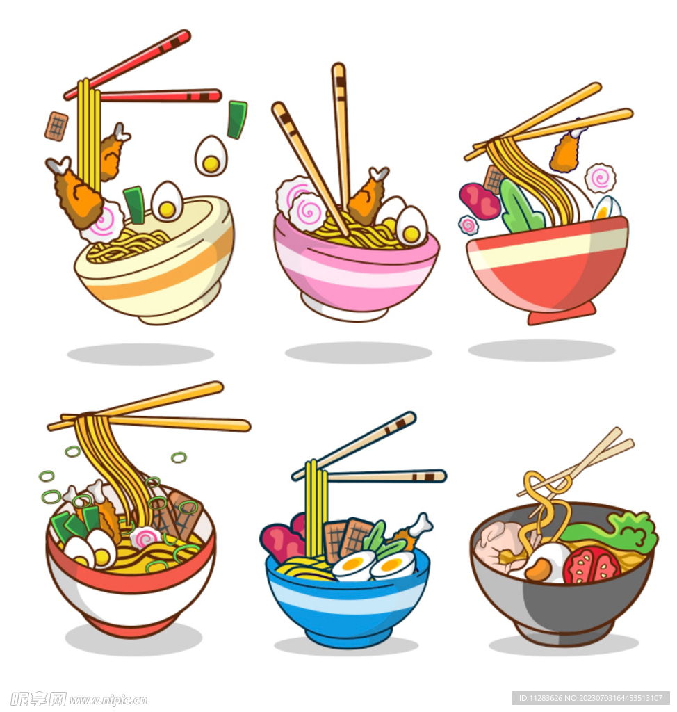 拉面插画