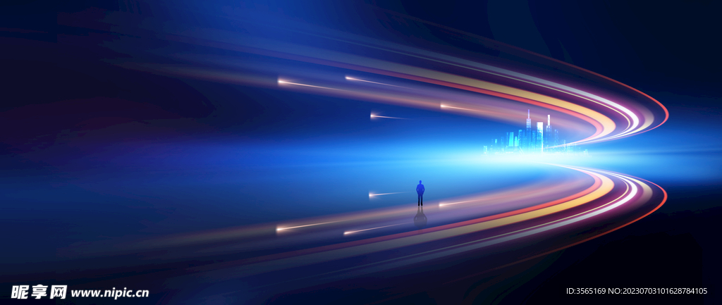 蓝色主题科技背景